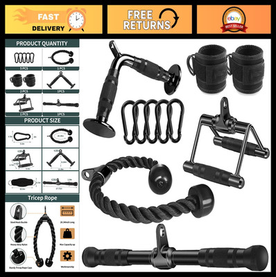 Versatile Cable Machine Attachments Set for Gym - Solid Cable Attachments for St