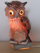 Vintage sch&ouml;ner alter Rauchverzehrer Eule Goebel ca 20cm mit Beleuchtung