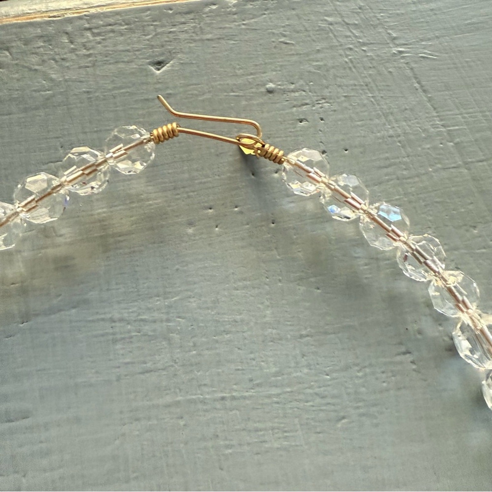 Basia Statement Clear Beaded Necklace - image 8