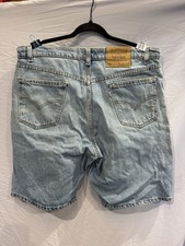 Vintage Levi  s 505 Light Wash Denim Jorts Baggy Regular Mens Size 38 Grunge