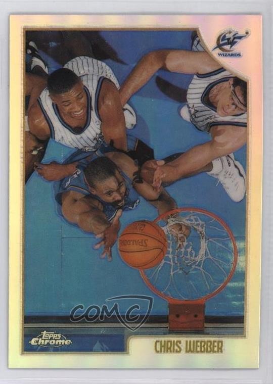 1998-99 Topps Chrome Refractor Chris Webber #13 HOF 3zh