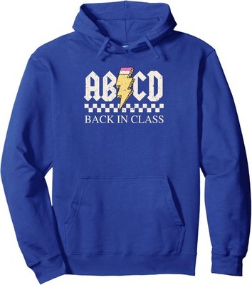 Teachers Rock Back to School ABCD Back in Class Unisex Hooded Sweatshirt