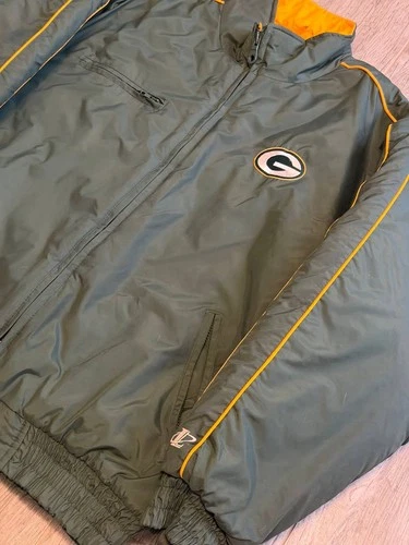 Vintage 90s Logo Athletic Green Bay Packers Puffer Jacket Mens Large NFL image 2