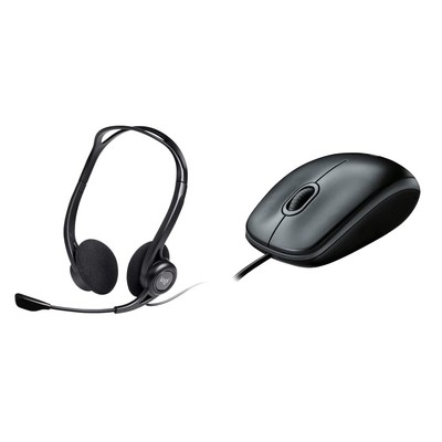 Logitech 960 Wired Headset, Stereo Headphones with Noise-Cancelling Microphone, 