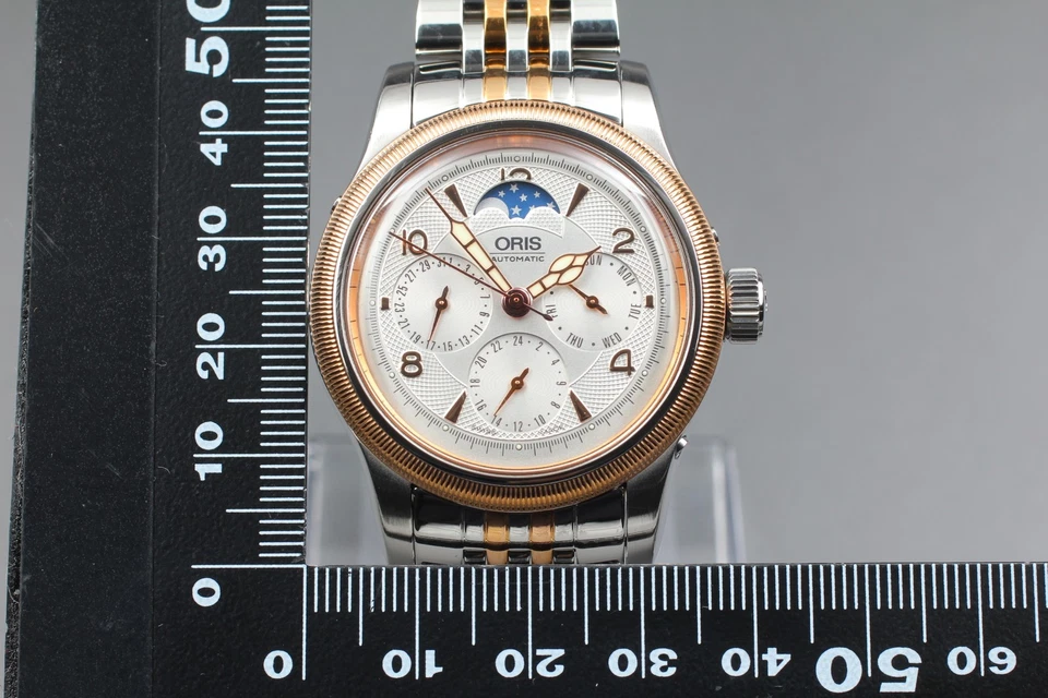 Near MINT ORIS Oris Big Crown 7566 Men's Automatic Watch Moon Phase 38mm 1785 - Image 4 of 4