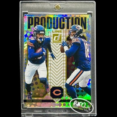 Caleb Williams Rome Odunze RARE DUAL REFRACTOR INVESTMENT CARD BEARS MINT
