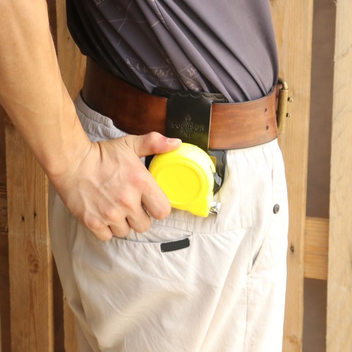 TOURBON Cuero Negro Cinta Medida Clip Funda Marco Portaherramientas Ajuste Cinturón 2" - Imagen 8 de 21