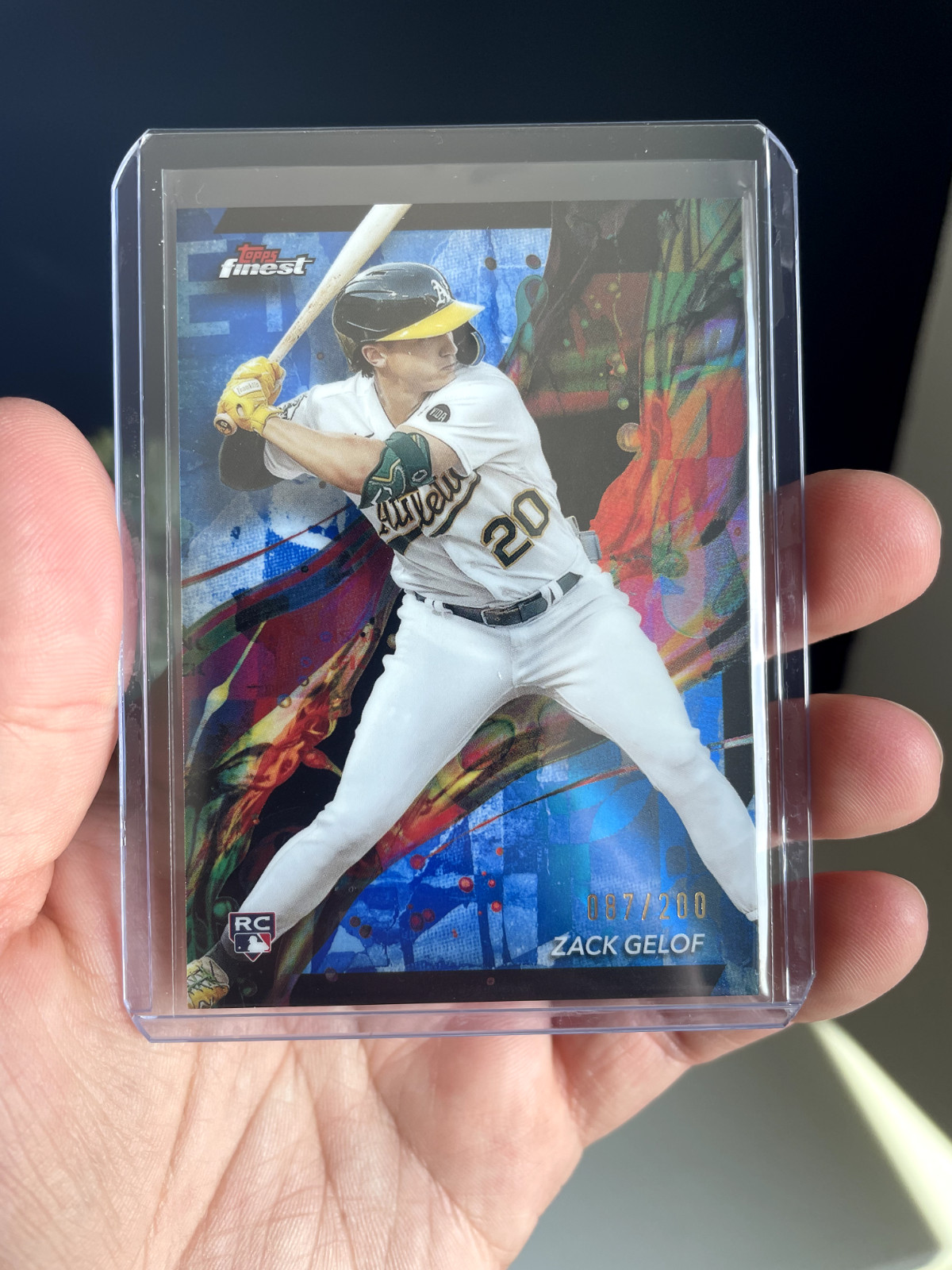 Zack Gelof Rookie Common Blue Refractor /200 - 2024 Topps Finest #59 Athletics