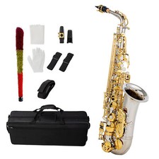 Alto Saxophone Brass Eb E Flat Sax 802 Key Type Student School Band Sax Kit A9S8