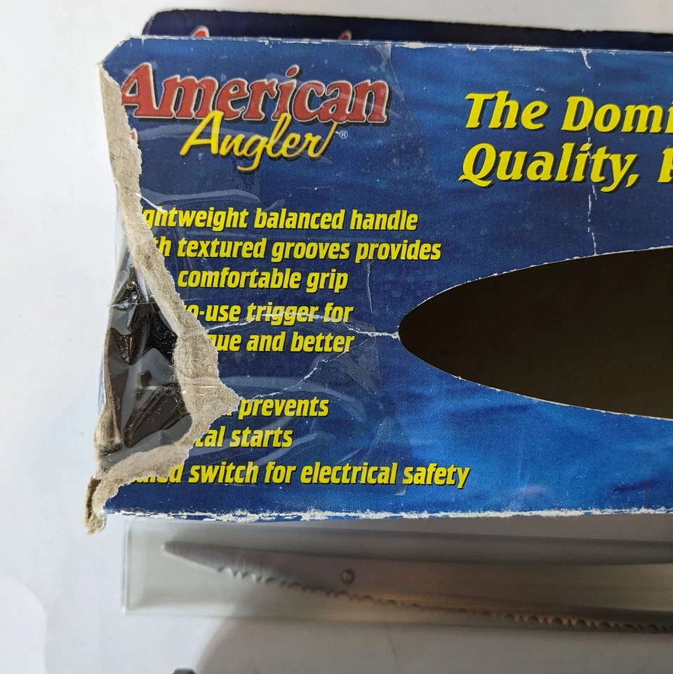 Cuchillo de filete eléctrico American Angler 31000 de colección hecho en EE. UU. (nunca usado) Foto 3 de 4