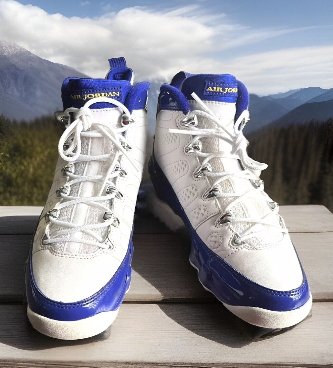 AIR JORDAN 9 RETRO 'KOBE EDITION' WHITE/PURPLE/GOLD BIG KIDS