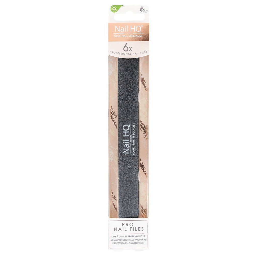 Nail HQ Professional Nail Files for Natural & Artificial Nails - Pack of 6