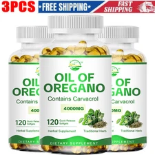 360 Oregano Oil 4000mg Softgels Capsules Contains Carvacrol Immue Support Caps
