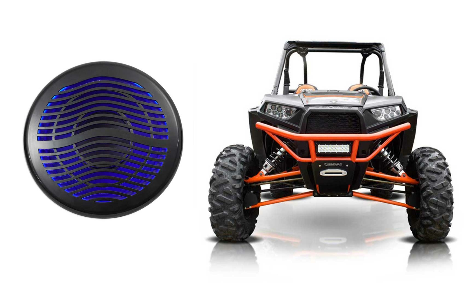Rockville MS12LB 12 2800 Вт 12 сабвуферов со светодиодами для Polaris ATV UTVRZR Тележки 9590₽