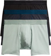 Calvin Klein Men's Standards 3-Pack Boxer Brief, Navy, SAGE, Black; XL