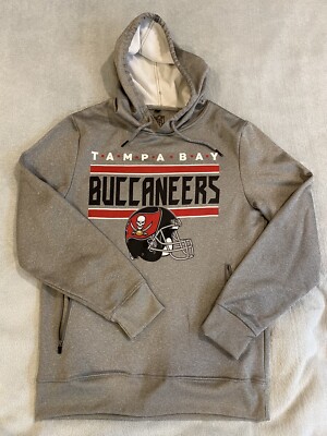 New Mens NFL Team Tampa Bay Buccaneers Hoodie Sweatshirt Pullover Sweater  Gray M