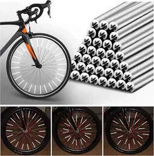 PSLER 72 PCS Spokes Reflectors - Spoke Skin Spoke Covers Trim Wrap Cover Decorat