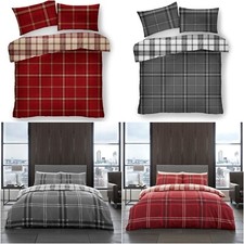 Bardsley Check Duvet Cover Quilt Covers Bed Linen Bedding Sets With Pillowcases