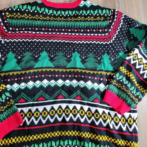 Ugly Christmas Sweater Men's Size 3XL Santa Claus Beer Red Solo Cup Chimney - Picture 8 of 9