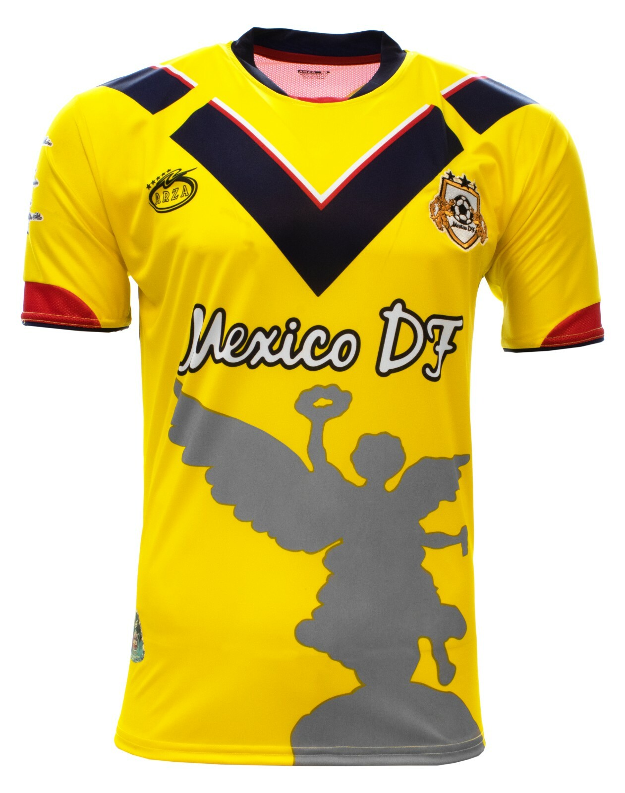 Mexico DF Soccer Jersey Color Yellow and Blue Arza Design