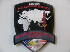 435 CRG Air Advisor Branch  Military  Velkro Attach  Patch Rare 4” Free Shipping