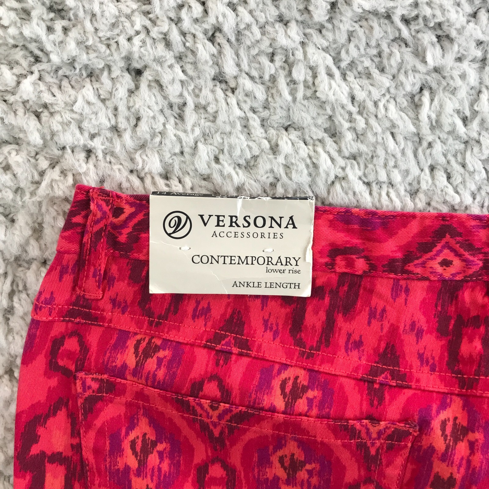 New Versona Accessories Jeans womens 14 Ankle Low Rise stretch zip