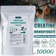 Supplements Creatine Monohydrate Powder 1000g - 5000mg Per Serving-200 Servings