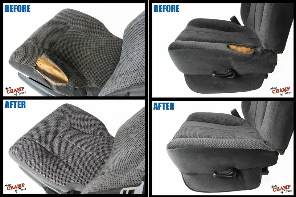 Pontiac Firebird 2000-2002 - Cubierta de asiento de cuero con respaldo inclinado del lado del conductor negra perfecta Foto 3 de 4