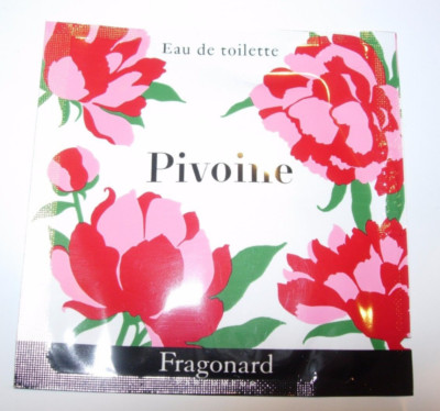 WOMENS FRAGONARD PIVOINE PEONY 2 ML TOWELETTE Perfume EDT RHUBARB JASMINE AMBER