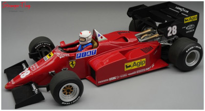 TecnoModel Ferrari 126 C4-M2 1984 European GP #28 R. Arnoux mit Fahrer Figur 1:18