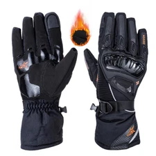 Men's Winter Thermal Motorcycle Gloves Windproof Touch Screen Full Finger Gloves