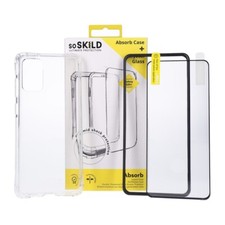 SoSkild Absorb Case Backcover + Displayschutzglas für Samsung Galaxy S20 Plus tr