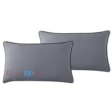 Luxury 400 TC Piped Cushion Covers 100% Egyptian Cotton Plain Dyed 30cm x 50cm