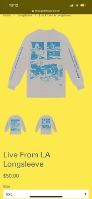 Post Malone Merch (Live from LA) Longsleeve 2XL