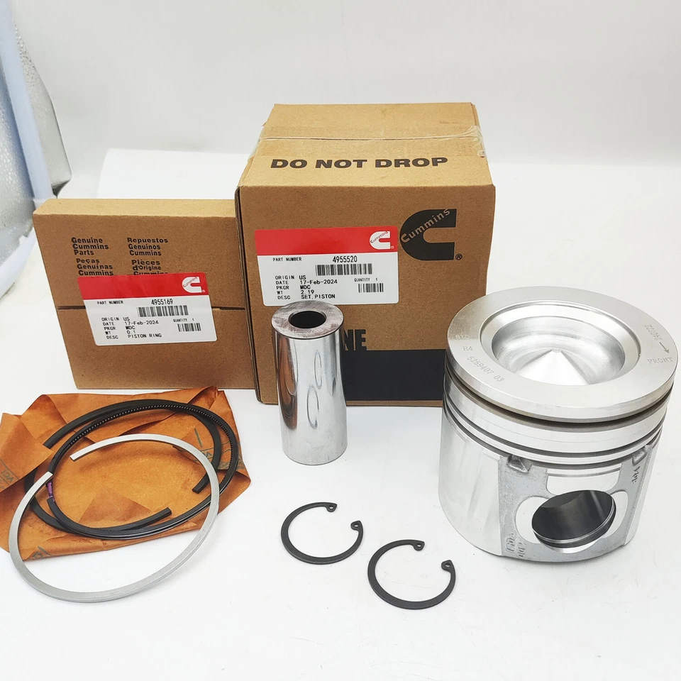 Kit de 6 piezas de anillos de pistón y pistón 4955520 para Dodge Ram 6.7 Cummins 2007-2019 Foto 2 de 4