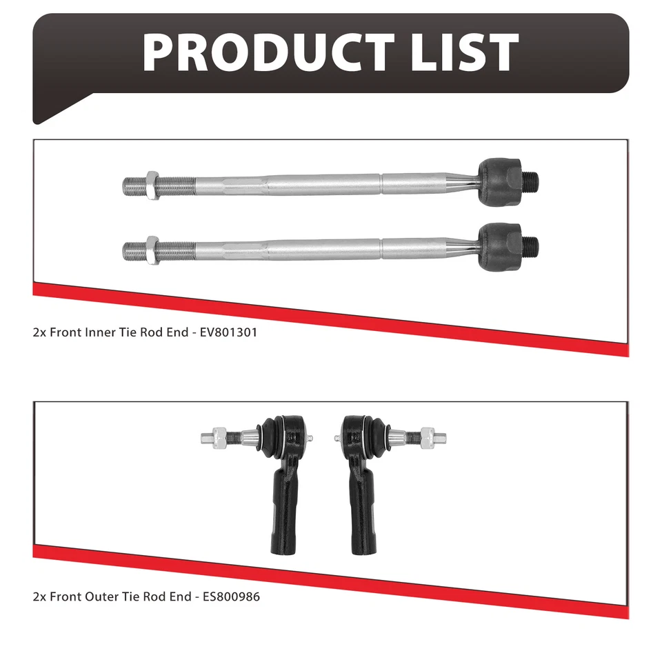 Barra de amarre interior exterior delantera de 4 piezas para Chrysler 300 Dodge Challenger Charger 2015-19 Foto 3 de 4