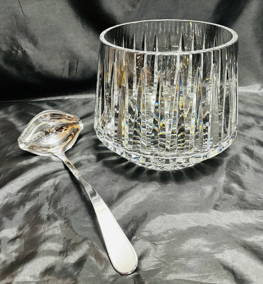 Gorham Crystal “La Scala” Punch Bowl 7 1/2” y Gorham “Heritage” Cucharón Plateado Foto 2 de 4