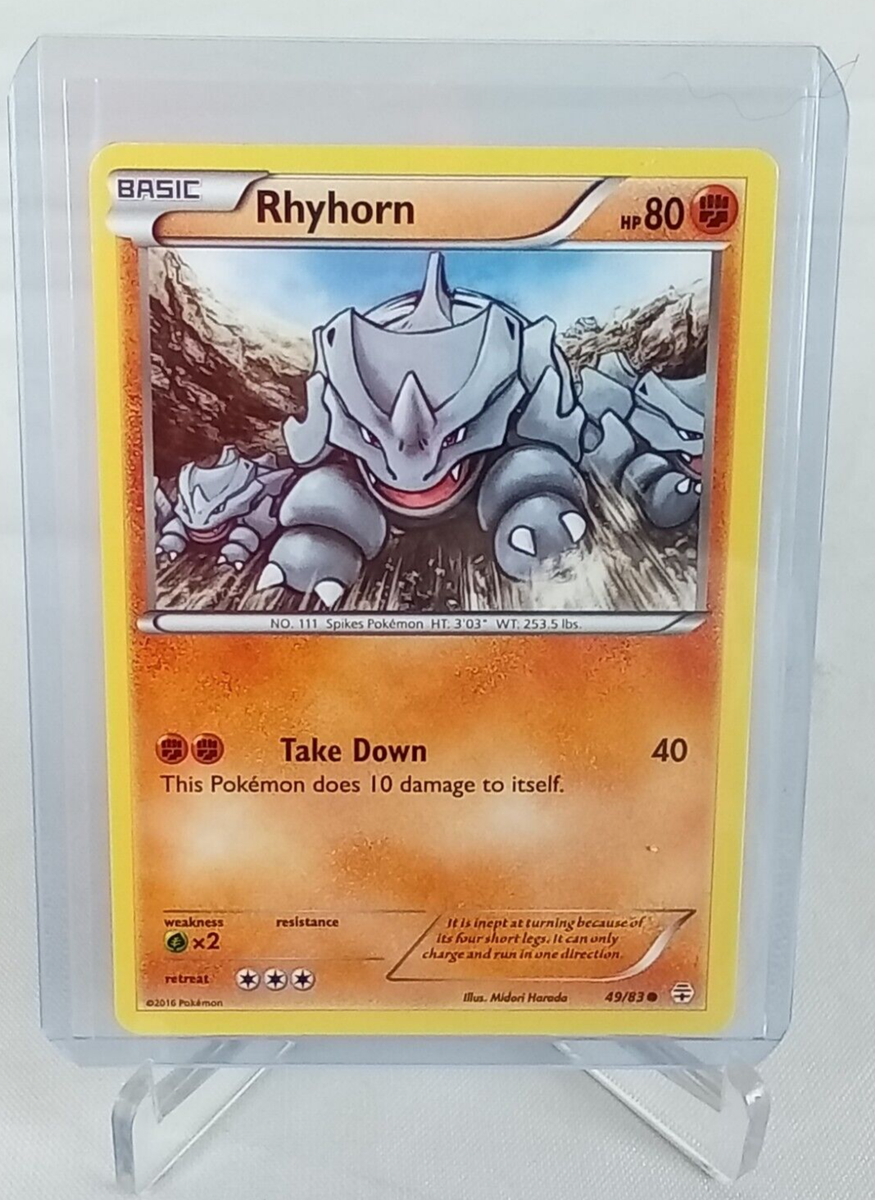 Rhyhorn Hp 80 #49 Pokémon Card 2016 | eBay