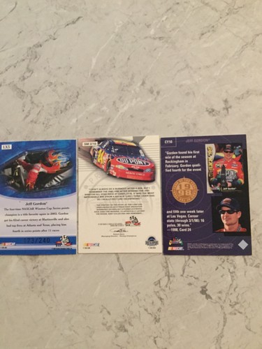 Jeff Gordon Dupont 2002 pase de prensa skidmarks, 2003 vip lx5, 1998 max cy10 - Imagen 2 de 2