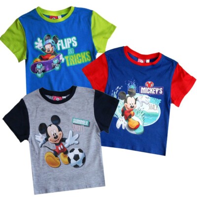 T-Shirt Mickey Mouse | Micky Maus | Baumwolle | Farbauswahl | Größe 86 - 116
