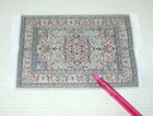 Miniature Woven Turkish Rug w/Fringe #6 (6 3/8" long x 3 7/8"): DOLLHOUSE 1:12