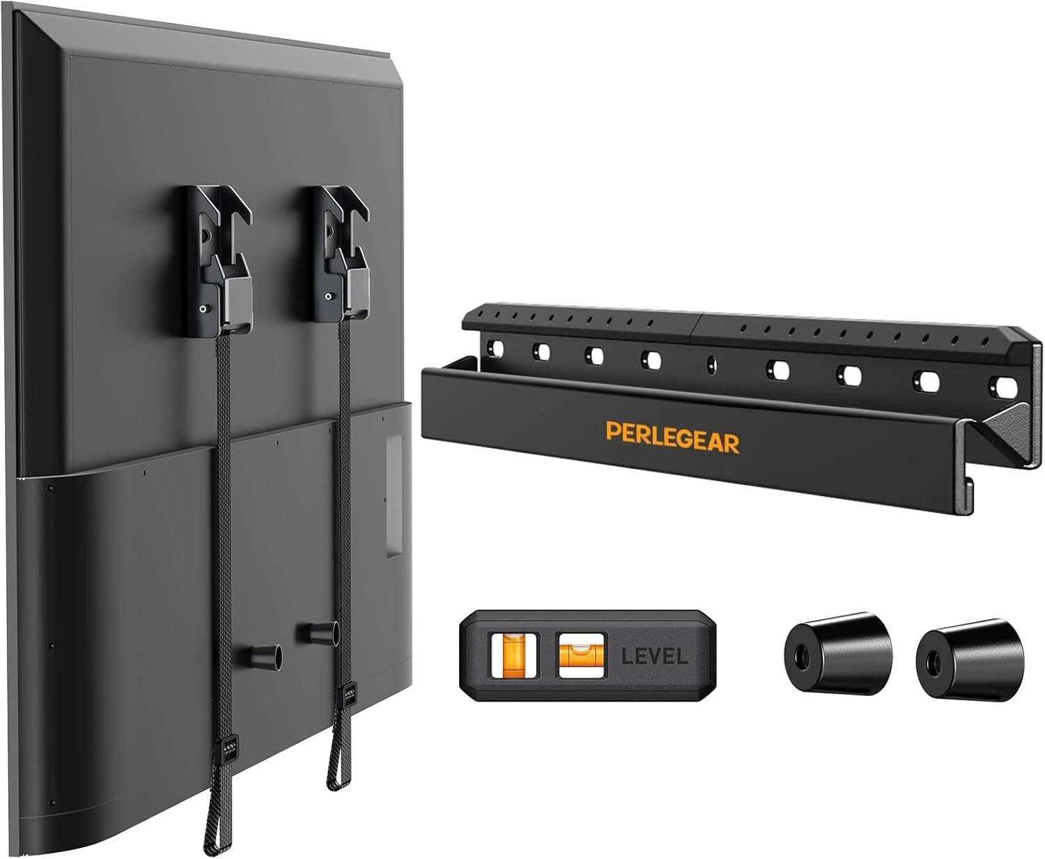 Perlegear Studless TV Wall Mount for Most 24-55 Inch TVs up to 100 lbs, UL No TV