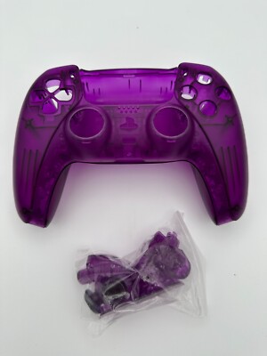 Clear Full Housing Shell Cover & Buttons Kit Replacement For Sony PS5 Controller