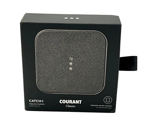 Courant Catch 1 Premium Italian Leather 10W Wireless Charger - Ash *NEW*
