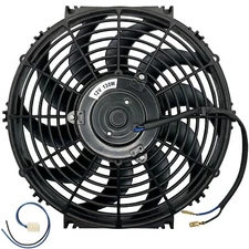12-13 INCH ELECTRIC ENGINE RADIATOR COOLING FAN HUGE 130W MOTOR 12V WIRE PIGTAIL