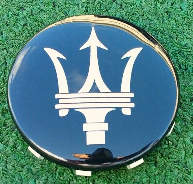 Заводские центральные колпаки Maserati черные Ghibli Levante комплект из 4 новых подлинных оригинальных колес - Изображение 2 из 4