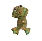 1975 Vintage Ceramic  Frog Figurine Lying Down - Duncan Ceramic Products, Inc-1a