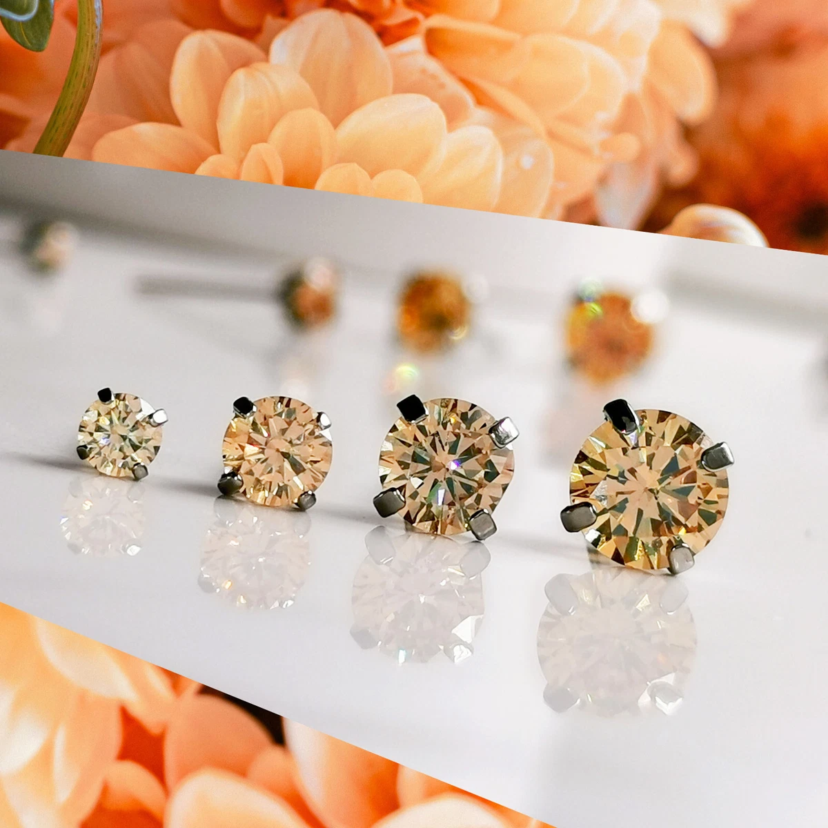 Nickel free cubic zirconia stud earrings sale