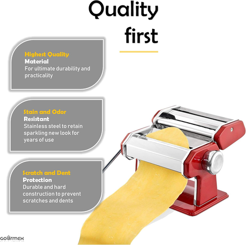Maquina laminadora de masa manual para pasta rodillo acero inox para ravioles EE. UU. - Imagen 3 de 12