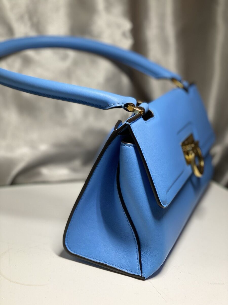 Salvatore Ferragamo Top Handle Leather Trifolio Swing Bag | eBay Salvatore Ferragamo Top Handle Leather Trifolio Swing Bag | eBay